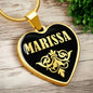 Marissa v02 - 18k Gold Finished Heart Pendant Luxury Necklace