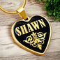 Shawn v02 - 18k Gold Finished Heart Pendant Luxury Necklace