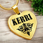 Kerri v01 - 18k Gold Finished Heart Pendant Luxury Necklace