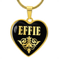Effie v02 - 18k Gold Finished Heart Pendant Luxury Necklace