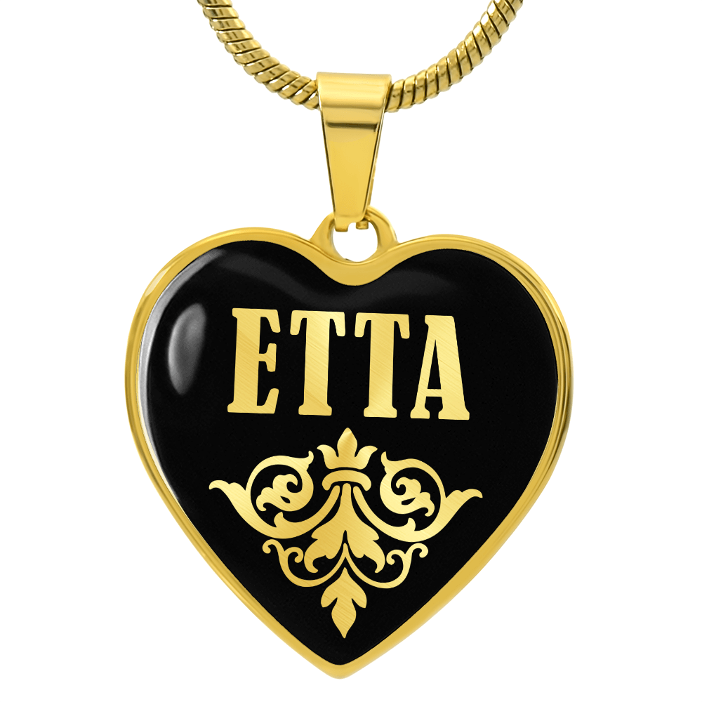 Etta v02 - 18k Gold Finished Heart Pendant Luxury Necklace