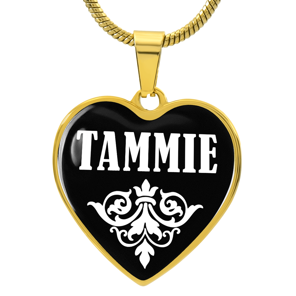 Tammie v03 - 18k Gold Finished Heart Pendant Luxury Necklace