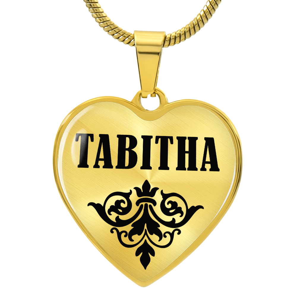 Tabitha v01 - 18k Gold Finished Heart Pendant Luxury Necklace
