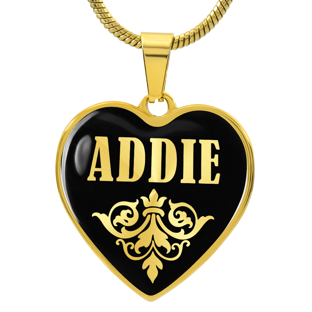 Addie v02 - 18k Gold Finished Heart Pendant Luxury Necklace