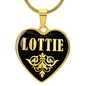 Lottie v02 - 18k Gold Finished Heart Pendant Luxury Necklace