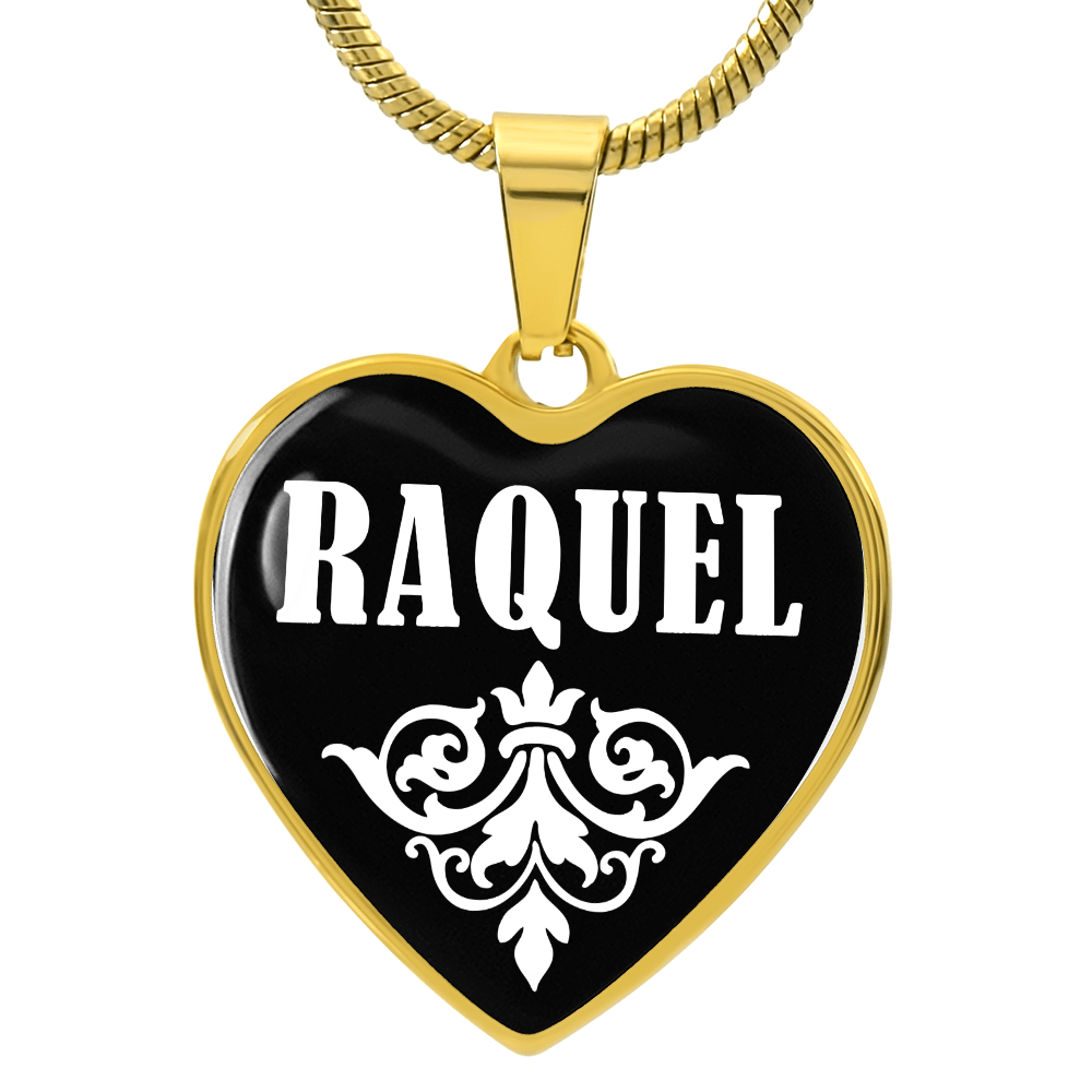 Raquel v03 - 18k Gold Finished Heart Pendant Luxury Necklace