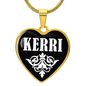 Kerri v03 - 18k Gold Finished Heart Pendant Luxury Necklace