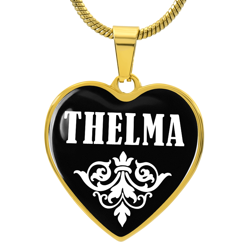 Thelma v01w - 18k Gold Finished Heart Pendant Luxury Necklace
