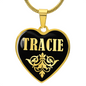 Tracie v02 - 18k Gold Finished Heart Pendant Luxury Necklace
