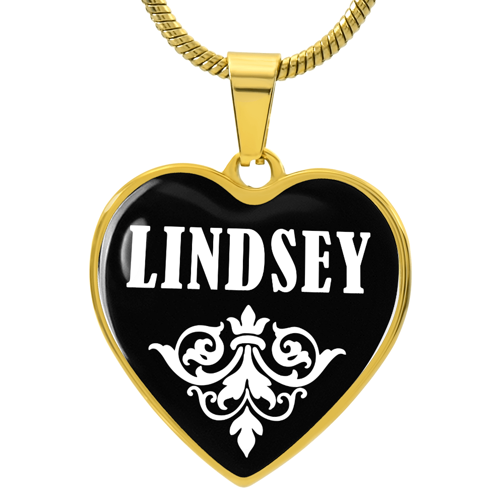 Lindsey v01w - 18k Gold Finished Heart Pendant Luxury Necklace