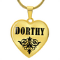 Dorthy v01 - 18k Gold Finished Heart Pendant Luxury Necklace