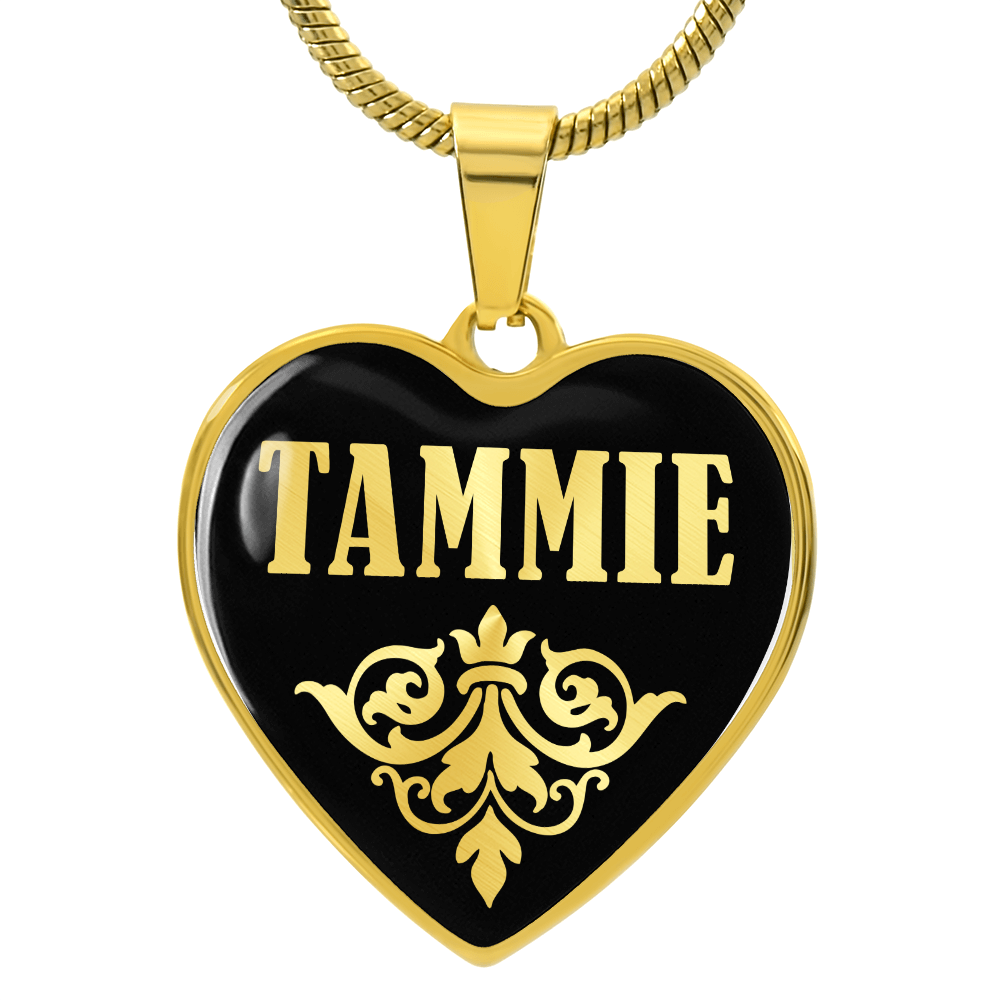 Tammie v02 - 18k Gold Finished Heart Pendant Luxury Necklace
