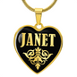 Janet v01s - Heart Pendant Luxury Necklace