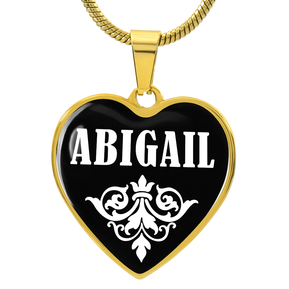 Abigail v03 - 18k Gold Finished Heart Pendant Luxury Necklace