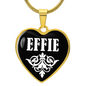 Effie v03 - 18k Gold Finished Heart Pendant Luxury Necklace