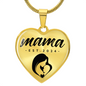 Mama, Est. 2024 - 18k Gold Finished Heart Pendant Luxury Necklace