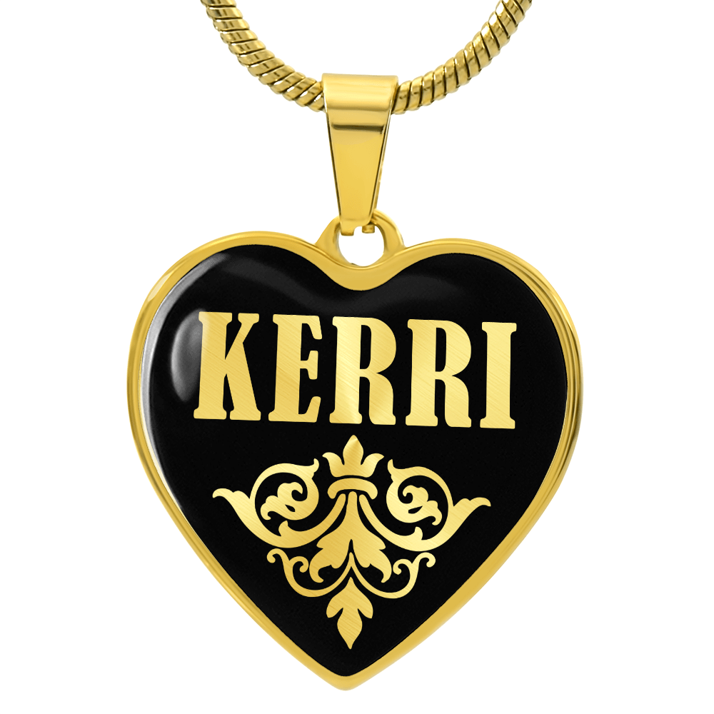 Kerri v02 - 18k Gold Finished Heart Pendant Luxury Necklace