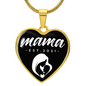 Mama, Est. 2021 v3 - 18k Gold Finished Heart Pendant Luxury Necklace