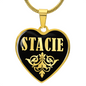 Stacie v02 - 18k Gold Finished Heart Pendant Luxury Necklace