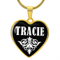 Tracie v03 - 18k Gold Finished Heart Pendant Luxury Necklace