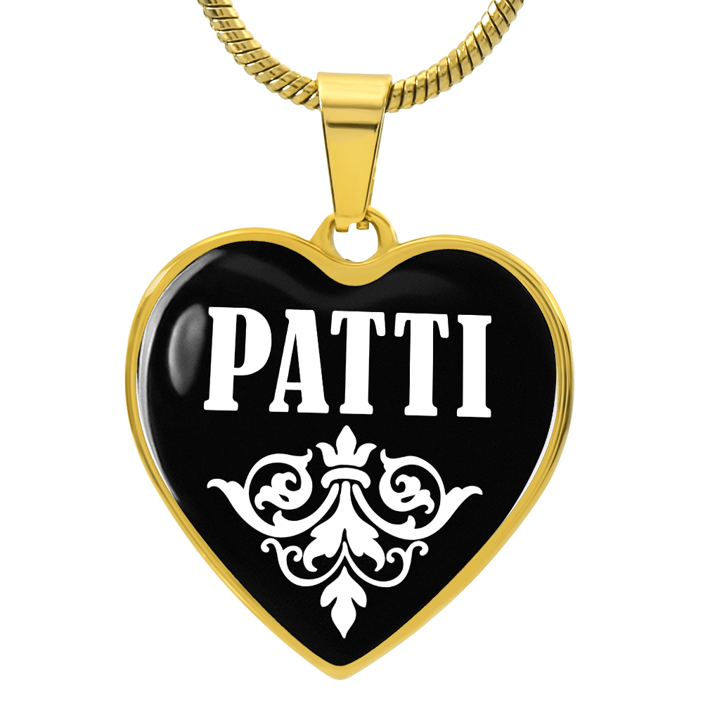 Patti v03 - 18k Gold Finished Heart Pendant Luxury Necklace
