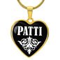 Patti v03 - 18k Gold Finished Heart Pendant Luxury Necklace