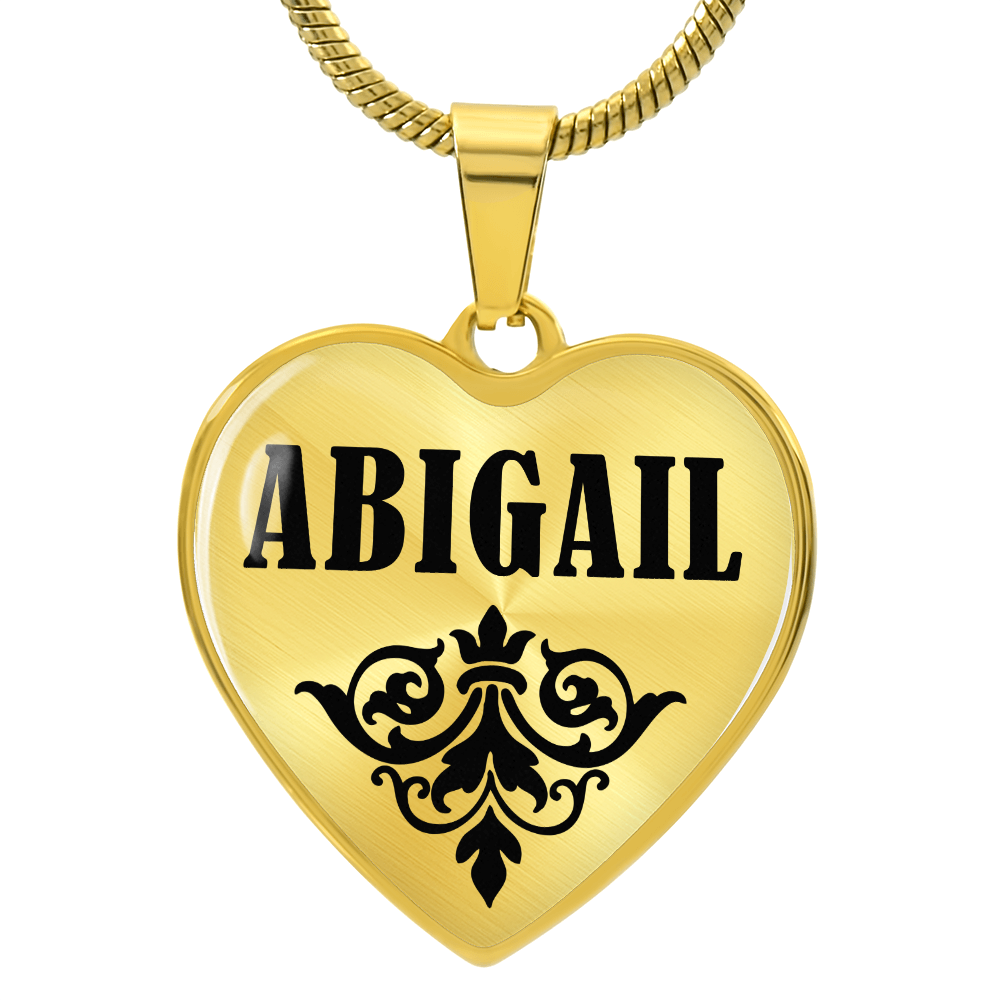 Abigail v01 - 18k Gold Finished Heart Pendant Luxury Necklace