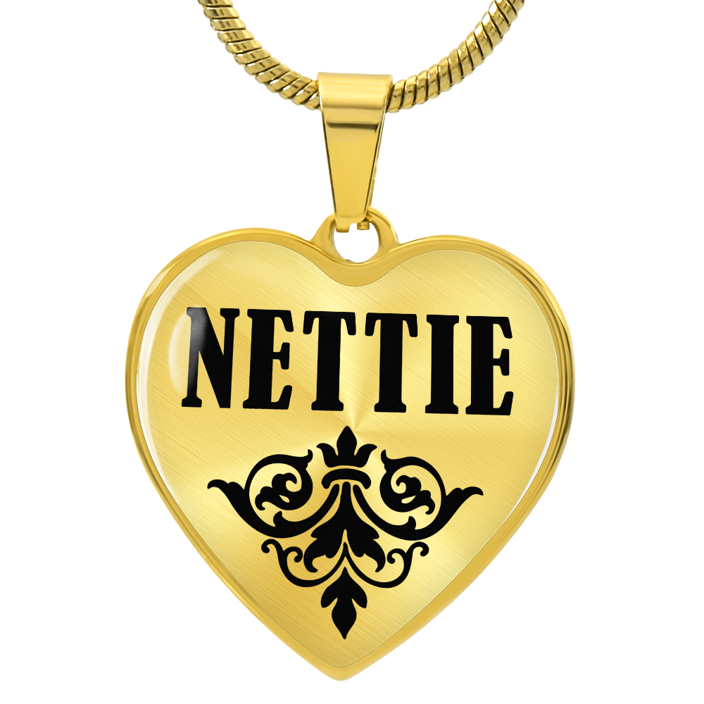 Nettie v01 - 18k Gold Finished Heart Pendant Luxury Necklace