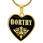 Dorthy v02 - 18k Gold Finished Heart Pendant Luxury Necklace