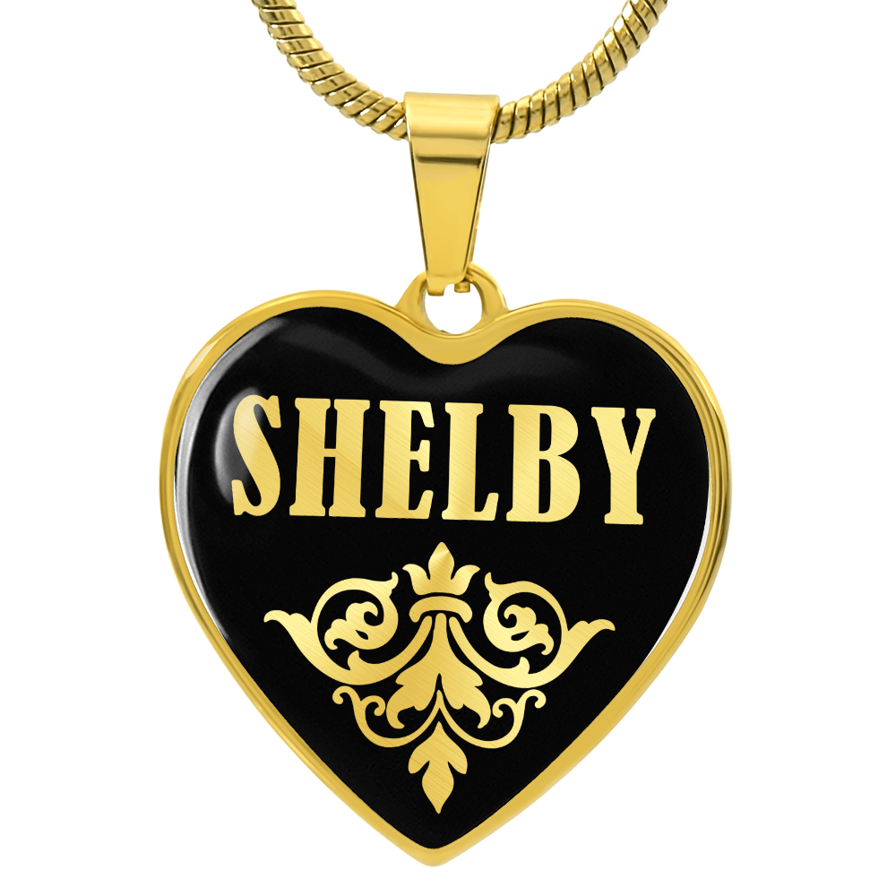 Shelby v02 - 18k Gold Finished Heart Pendant Luxury Necklace