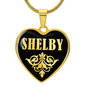 Shelby v02 - 18k Gold Finished Heart Pendant Luxury Necklace
