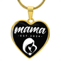 Mama, Est. 2024 v3 - 18k Gold Finished Heart Pendant Luxury Necklace