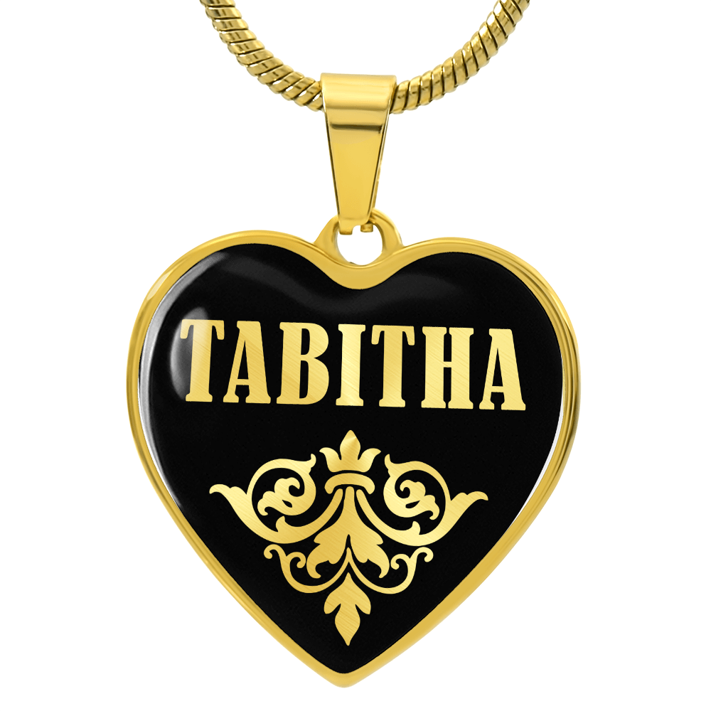 Tabitha v02 - 18k Gold Finished Heart Pendant Luxury Necklace