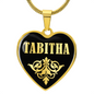 Tabitha v02 - 18k Gold Finished Heart Pendant Luxury Necklace