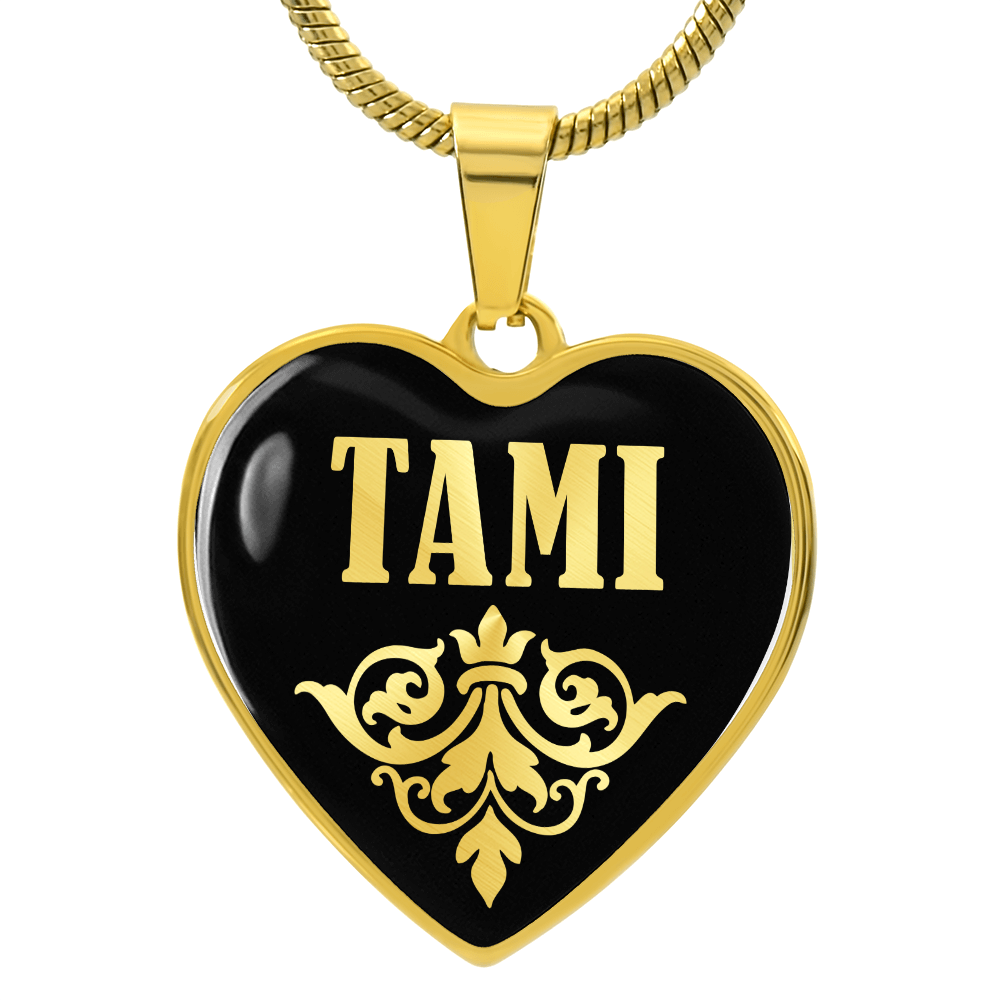 Tami v02 - 18k Gold Finished Heart Pendant Luxury Necklace
