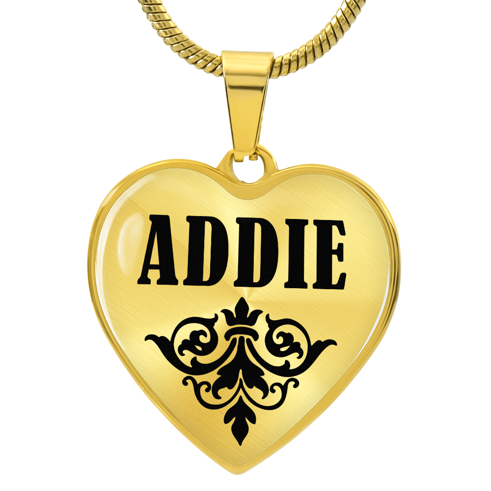 Addie v01 - 18k Gold Finished Heart Pendant Luxury Necklace