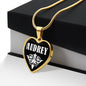 Audrey v01w - 18k Gold Finished Heart Pendant Luxury Necklace