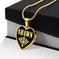 Shawn v02 - 18k Gold Finished Heart Pendant Luxury Necklace