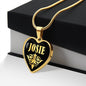 Josie v02 - 18k Gold Finished Heart Pendant Luxury Necklace