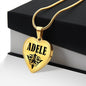 Adele v01 - 18k Gold Finished Heart Pendant Luxury Necklace