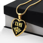 Tami v02 - 18k Gold Finished Heart Pendant Luxury Necklace