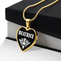 Beatrice v01w - 18k Gold Finished Heart Pendant Luxury Necklace