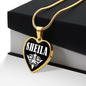 Sheila v01w - 18k Gold Finished Heart Pendant Luxury Necklace
