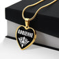 Adrienne v01w - 18k Gold Finished Heart Pendant Luxury Necklace