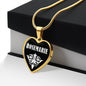 Rosemarie v01w - 18k Gold Finished Heart Pendant Luxury Necklace