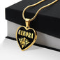 Aurora v02 - 18k Gold Finished Heart Pendant Luxury Necklace
