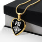 Pat v01w - 18k Gold Finished Heart Pendant Luxury Necklace