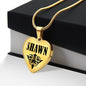 Shawn v01 - 18k Gold Finished Heart Pendant Luxury Necklace