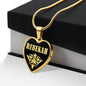 Rebekah v02 - 18k Gold Finished Heart Pendant Luxury Necklace