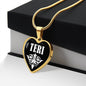 Teri v03 - 18k Gold Finished Heart Pendant Luxury Necklace
